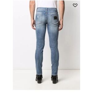 Dolce & Gabbana logo-plaque skinny-fit jeans Size:56
